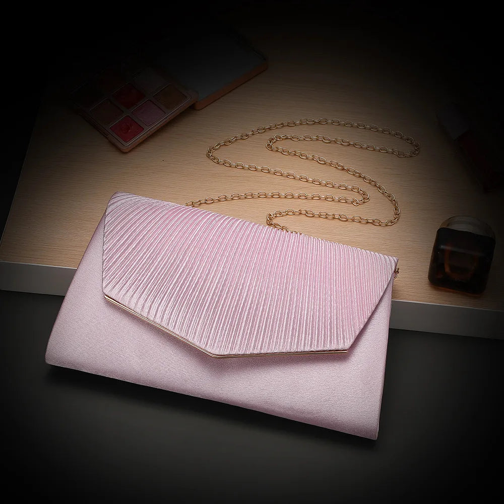 Pleated Evening Clutch Bag