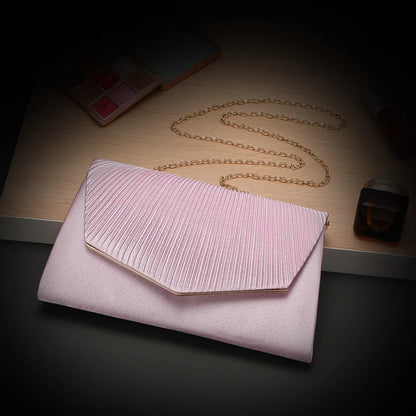 Pleated Evening Clutch Bag