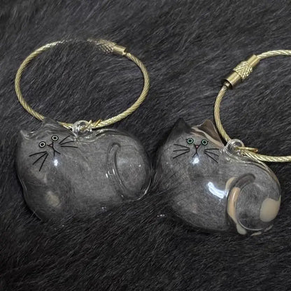 Pet Hair Memorial Keepsake Keychain