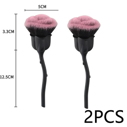 Rose-Shaped Nail Dust Cleaning Brush
