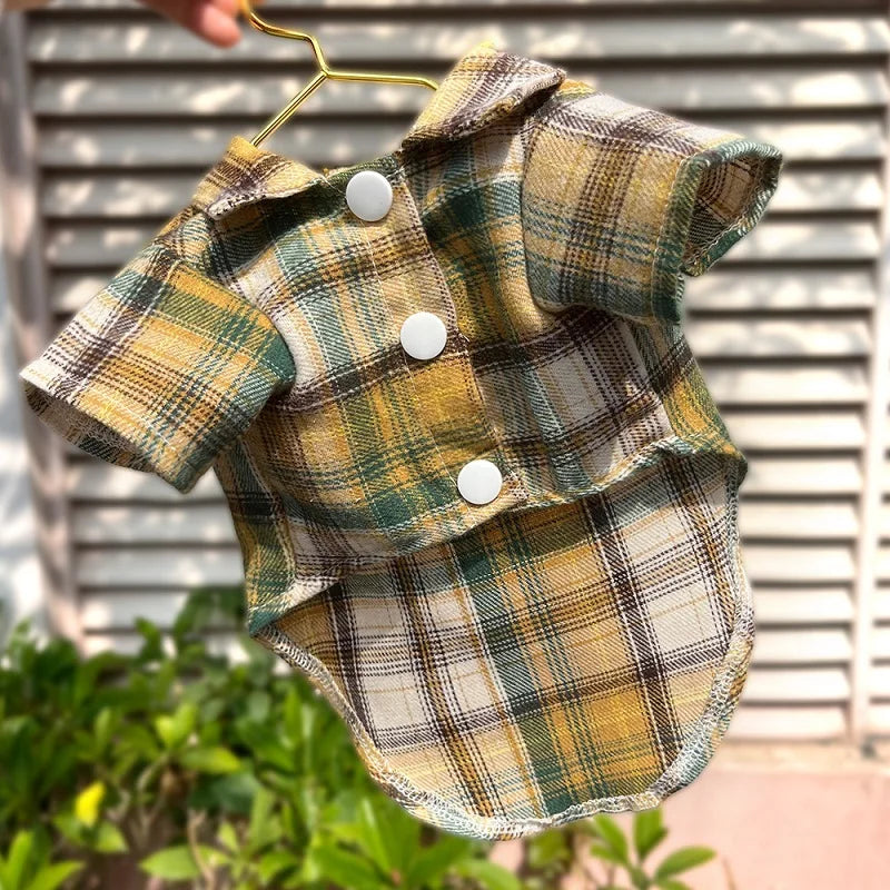 Classic Plaid Dog Shirt