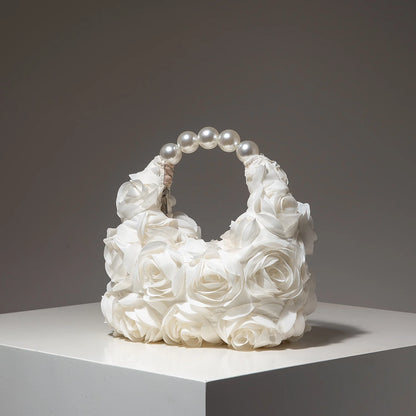 Floral Pearl Evening Party Handbag