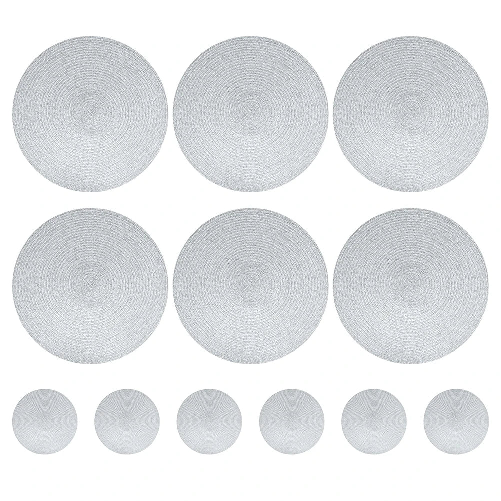 Round Braided Placemats Set