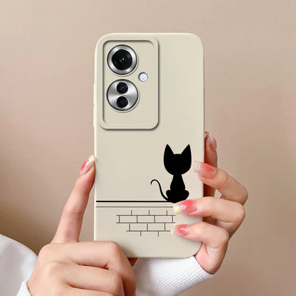 Phone Cover Cute Astronaut Soft Liquid Silicone Shell For OppoReno 11F OppoF25 Pro