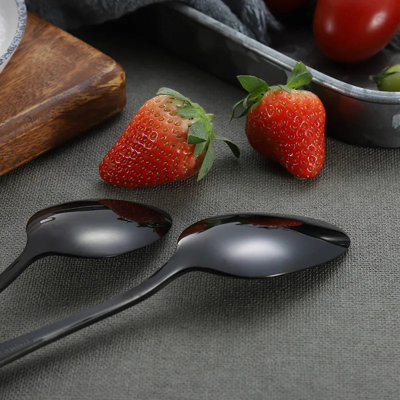 Black Stainless Steel Cutlery Set