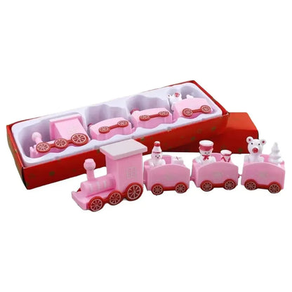 Painted Christmas Train Tabletop Ornament