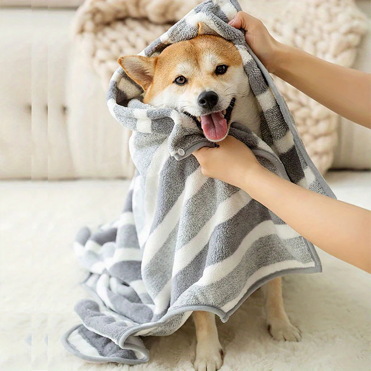 Quick-Drying Microfiber Pet Bath Towel