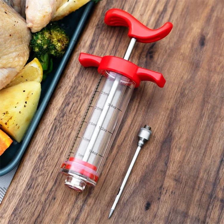 BBQ Marinade Injector Syringe Set for Turkey, Chicken, Beef & Pork