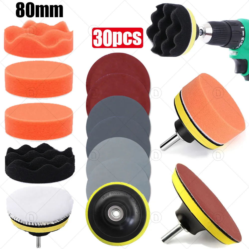 Car Waxing Sponge Pad Polishing Kit