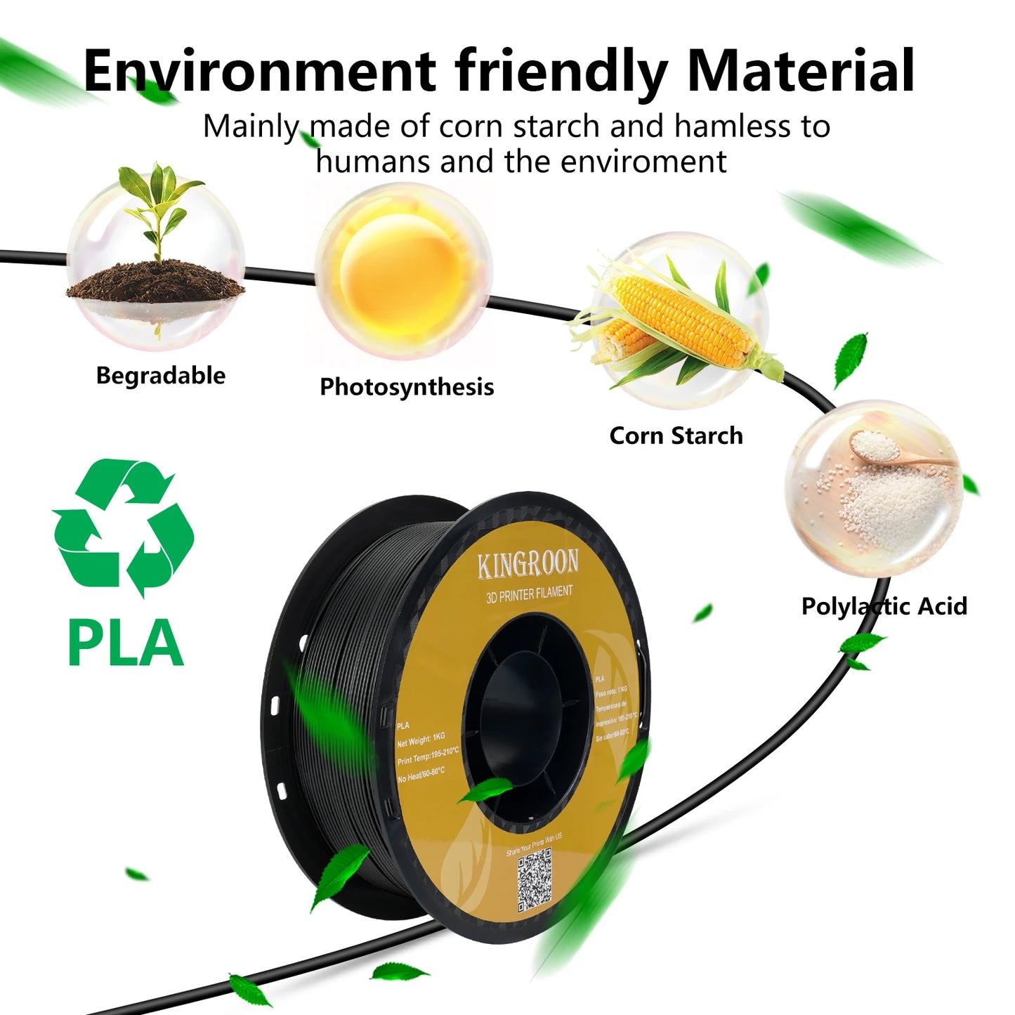 KINGROON 10KG 3D Printer Filament Bundle