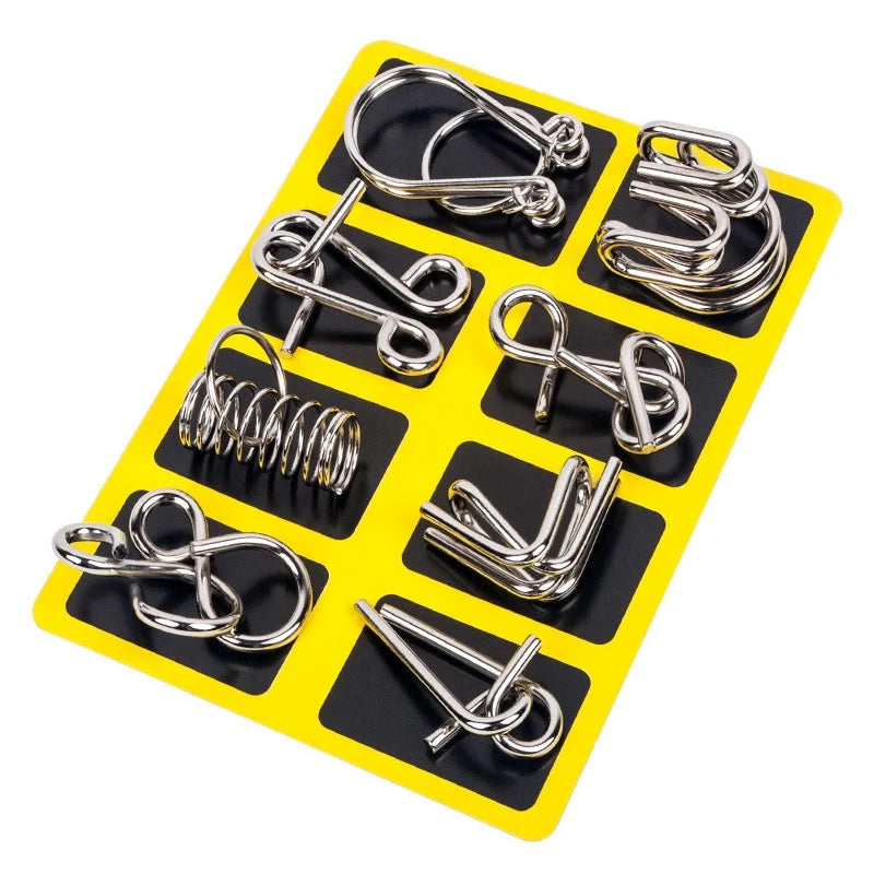 Metal Wire IQ Puzzle Set