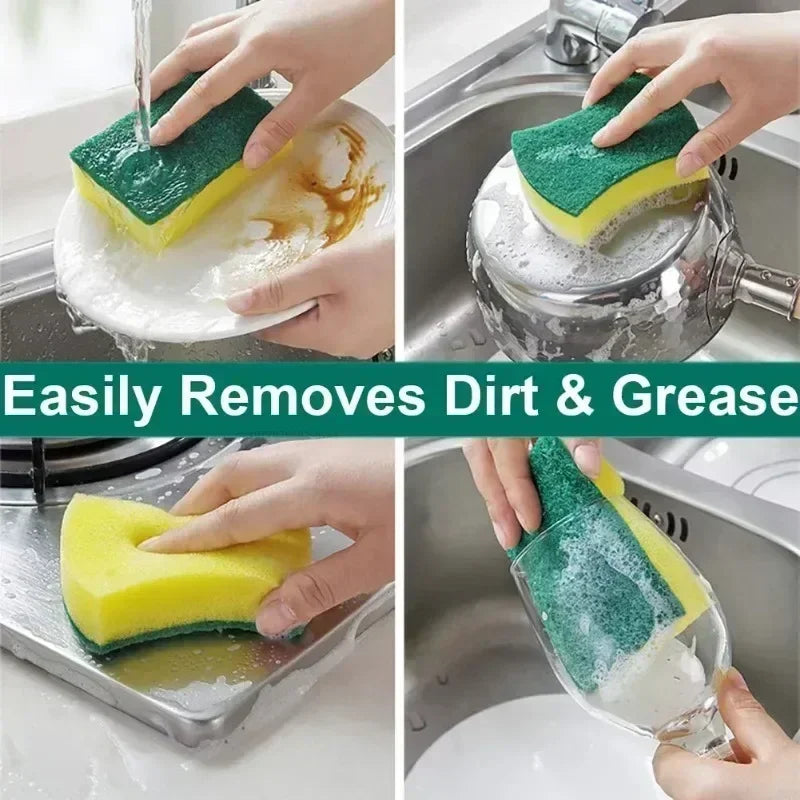 Double-Sided Kitchen Cleaning Sponge Set