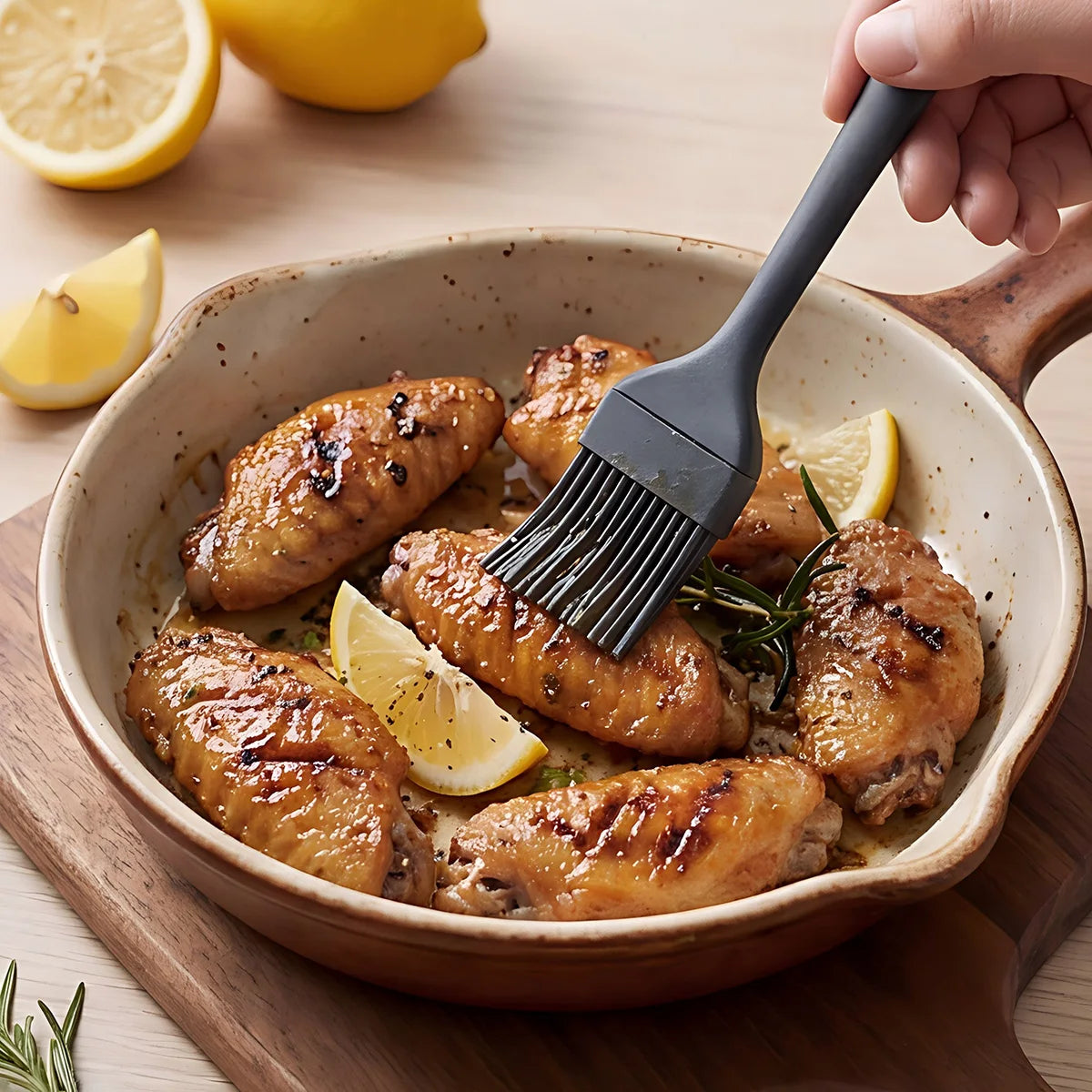 Silicone Spatula, Scraper & Basting Brush Baking Set