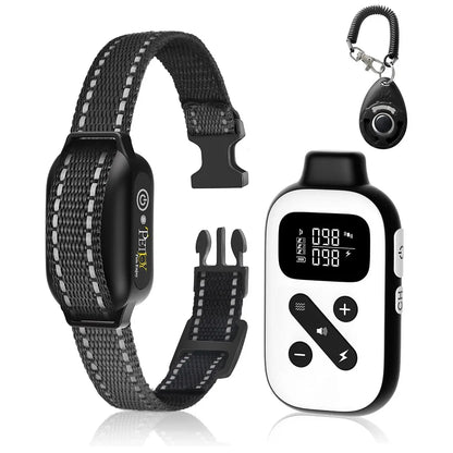 IPX7 Waterproof Remote Dog Training Collar with Auto Anti-Bark Mode