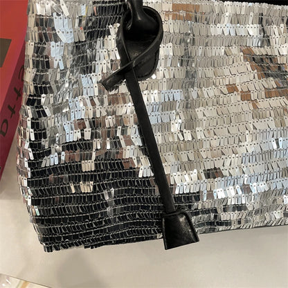 Sequined Underarm Shoulder Tote Bag