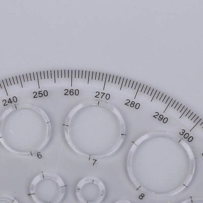 Geometric Circle Drawing Template Ruler