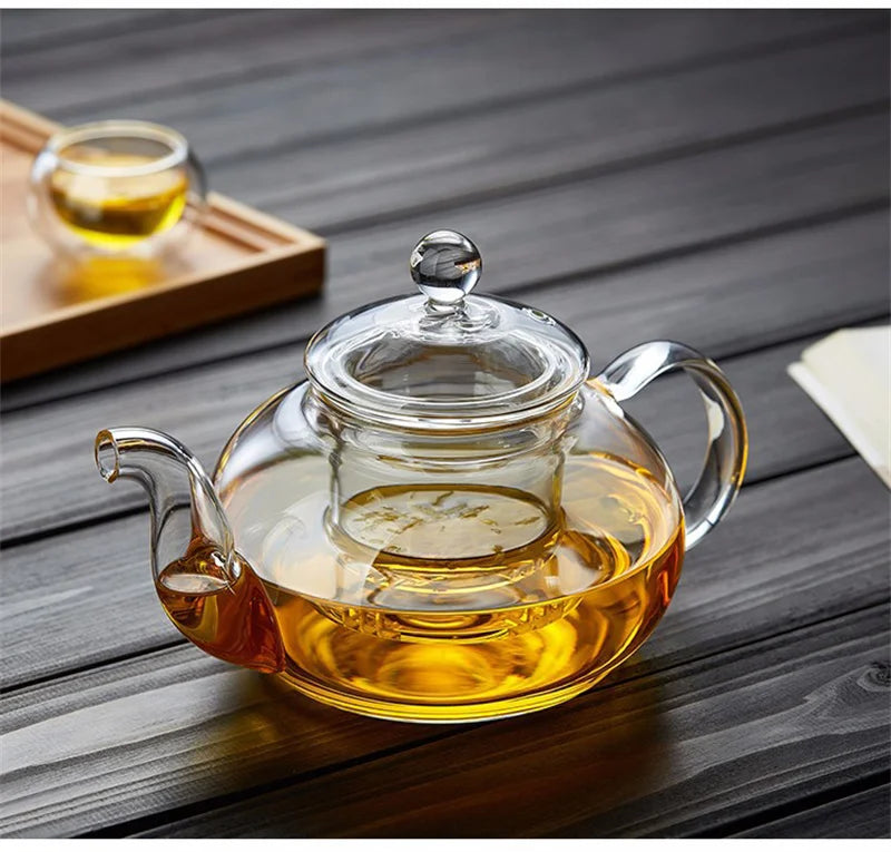 High Borosilicate Glass Teapot with Built-In Filter