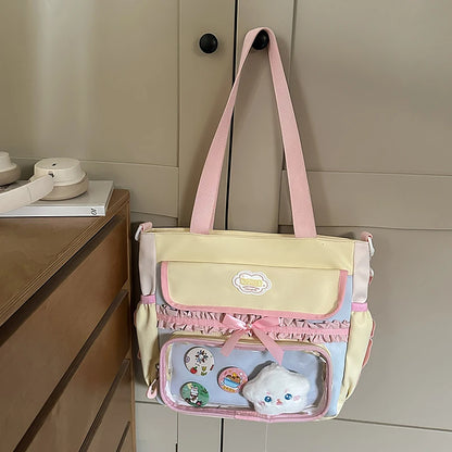 Large Capacity Girls School Backpack Set