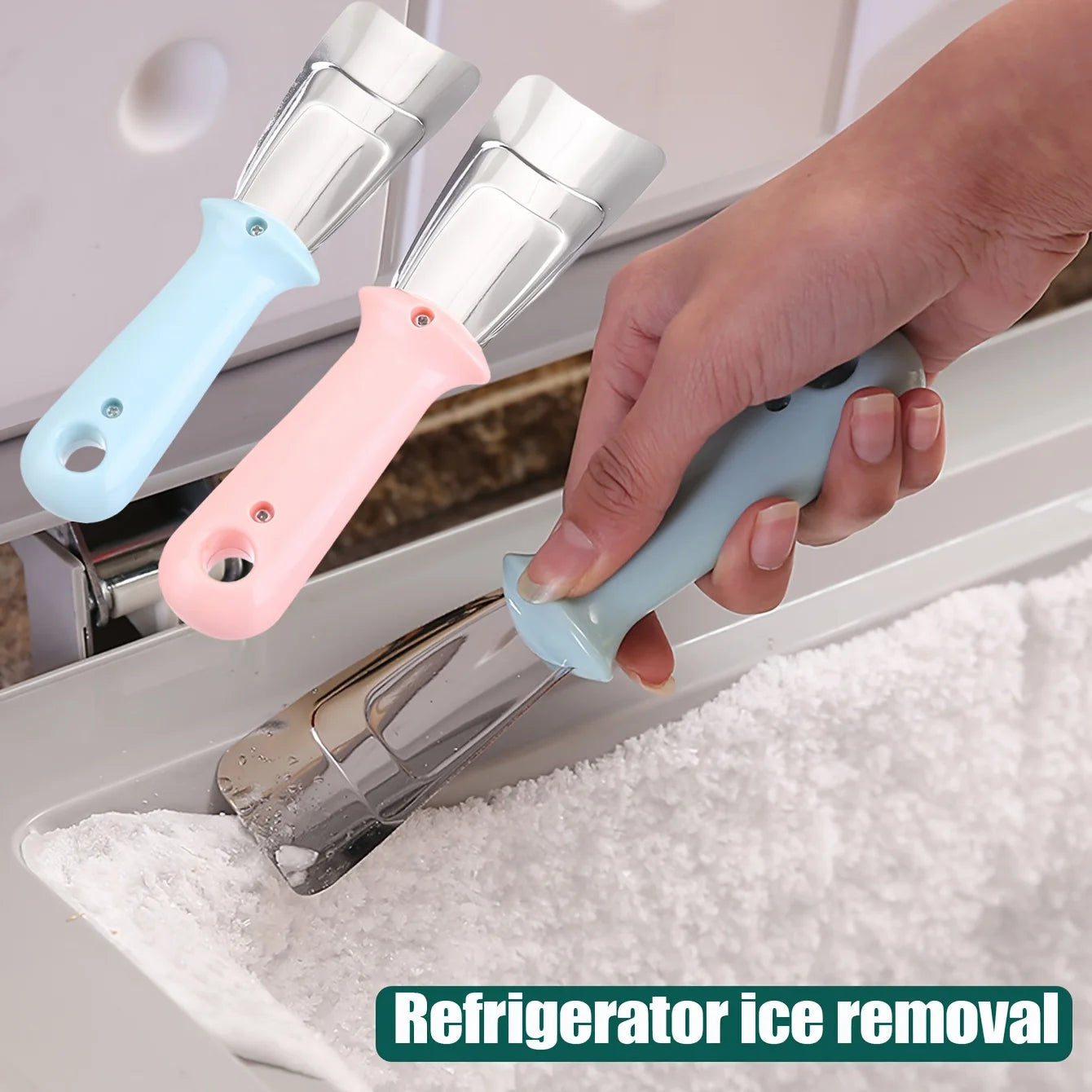 Stainless Steel Freezer Ice Scraper & Refrigerator Defrosting Tool
