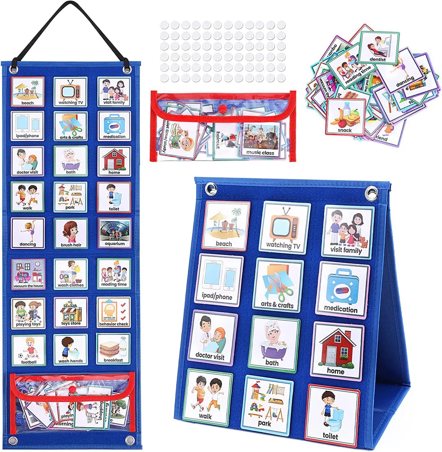 Kids Visual Daily Routine Chart with 70 Activity Cards