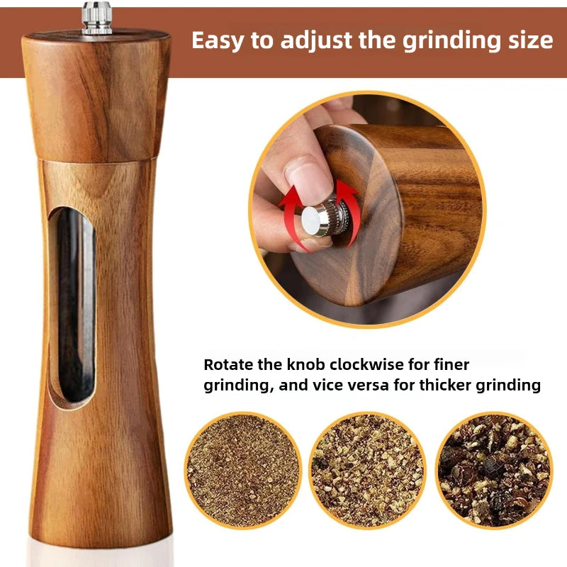 Manual Wooden Salt & Pepper Grinder