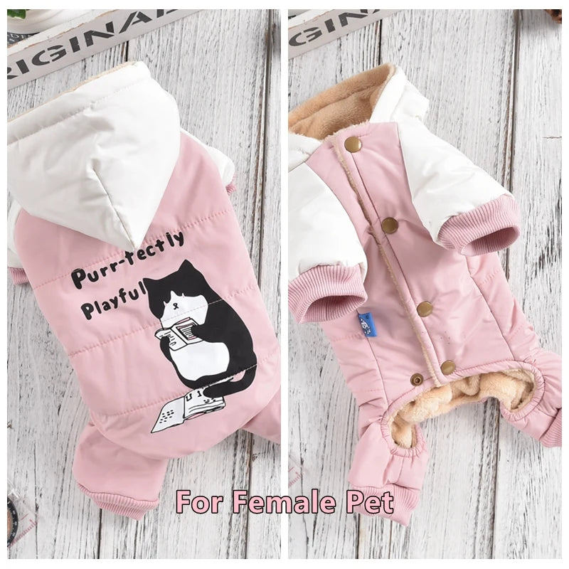Winter Dog Windbreaker – Warm Hooded Pet Jacket