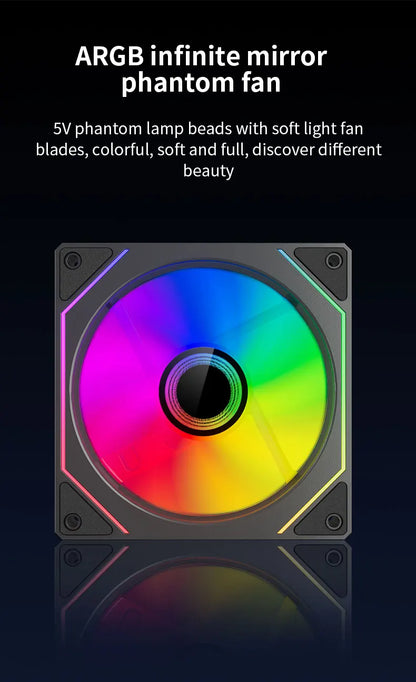 120mm ARGB Infinity Mirror Cooling Fan with PWM Control