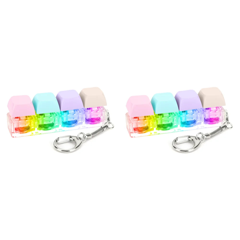4-Key LED Keyboard Fidget Keychain