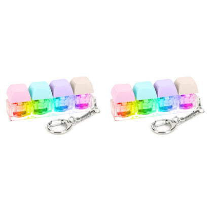4-Key LED Keyboard Fidget Keychain