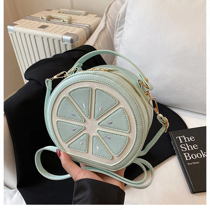 Citrus Slice Round Crossbody Bag