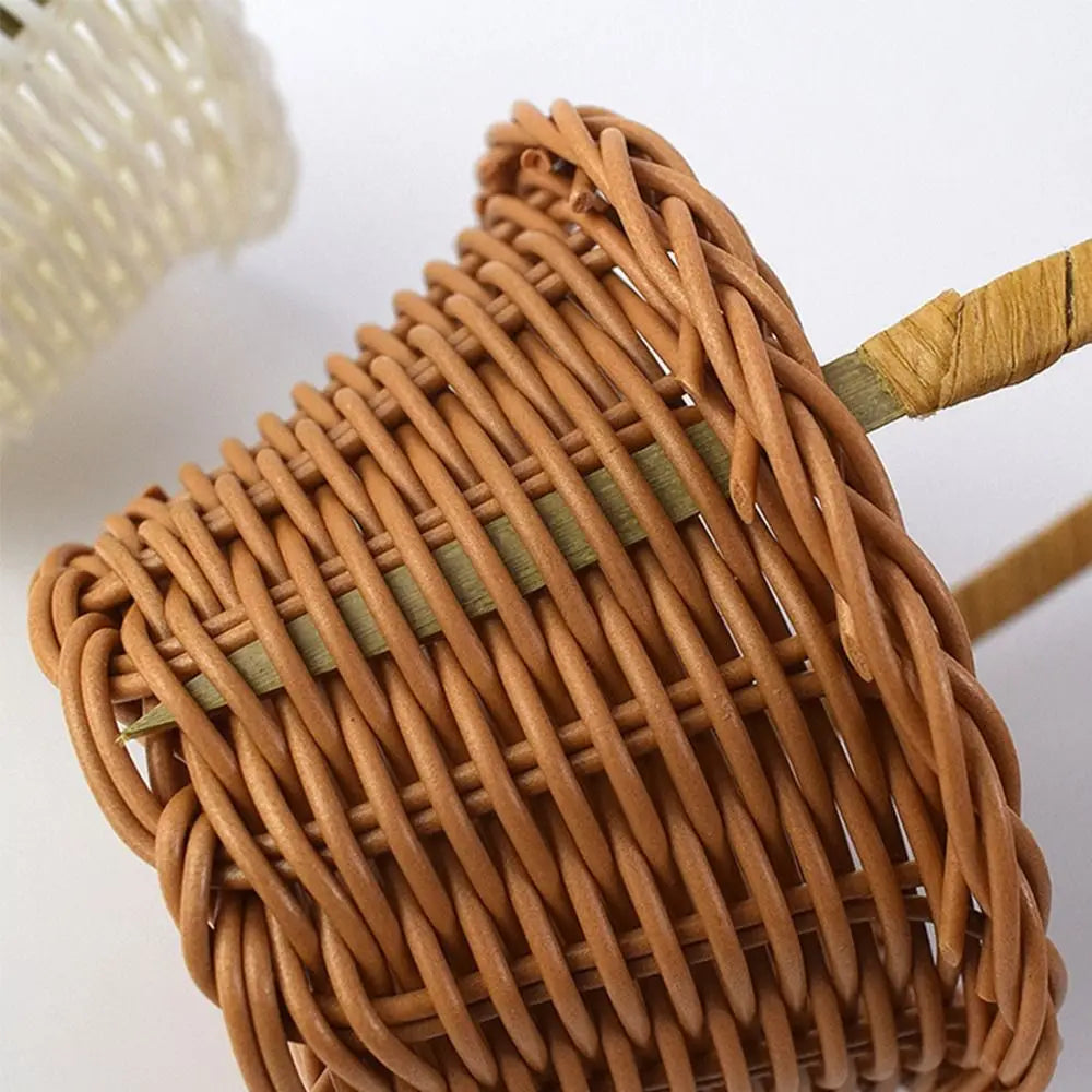 Handwoven Rattan Flower & Storage Basket