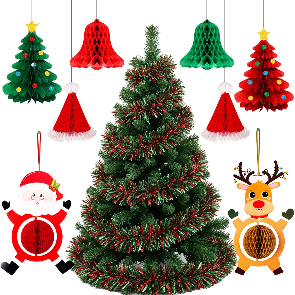 3D Honeycomb Paper Christmas Tree Decoration
