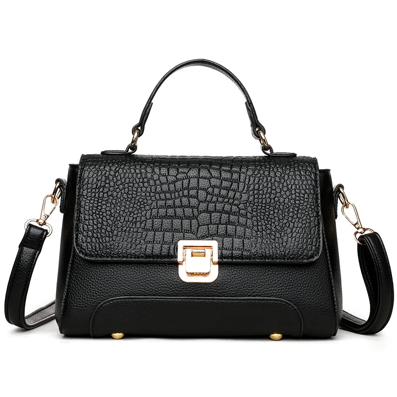 Large Capacity Leather Crossbody Handbag for Women
