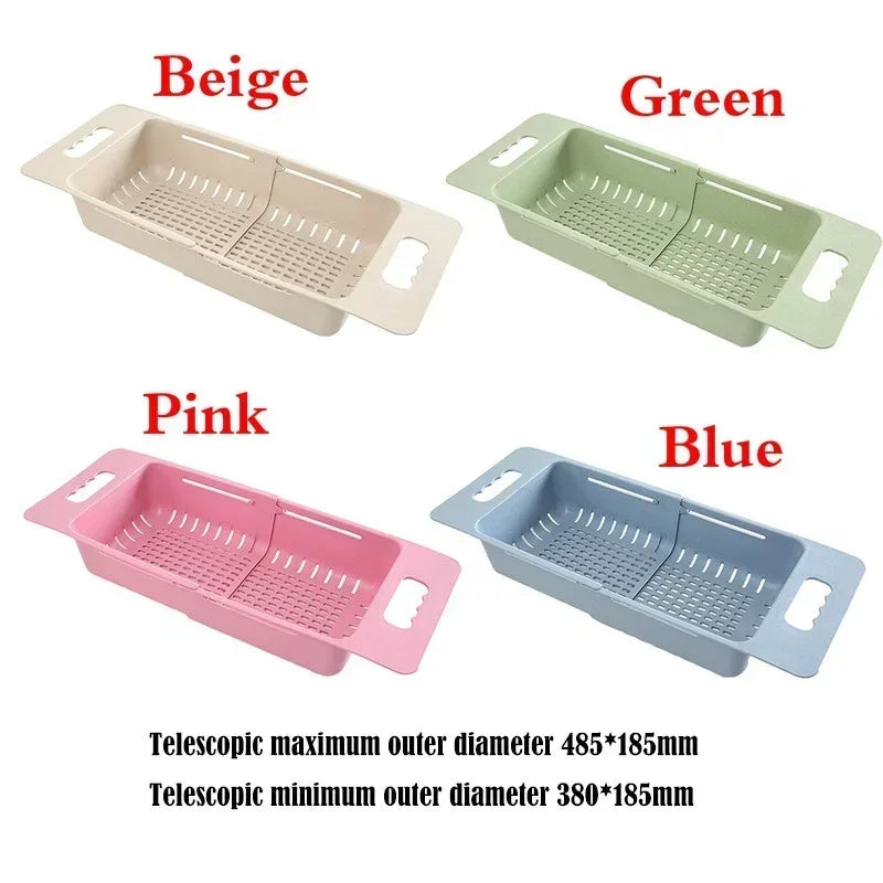 Adjustable Over-the-Sink Dish Drainer Basket