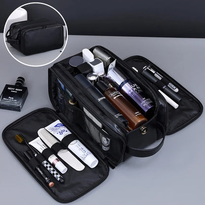 Travel PU Leather Toiletry Organizer Bag
