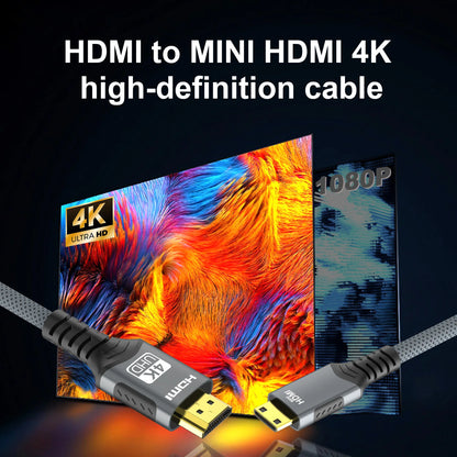 4K Mini HDMI to HDMI Braided Cable