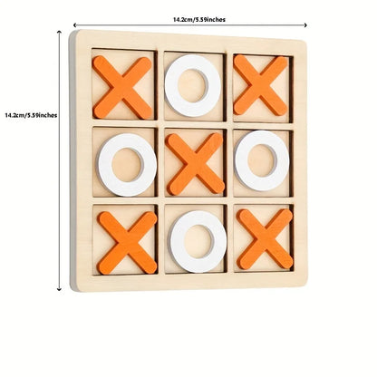 Solid Wooden Tic Tac Toe Board Game