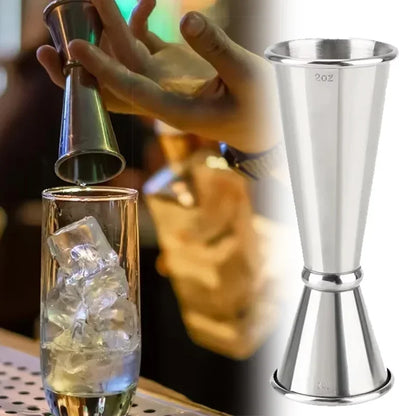 Stainless Steel Double Jigger Cocktail Measuring Cup (30ml/60ml)