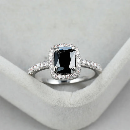 Luxury Black Zircon Stone Ring