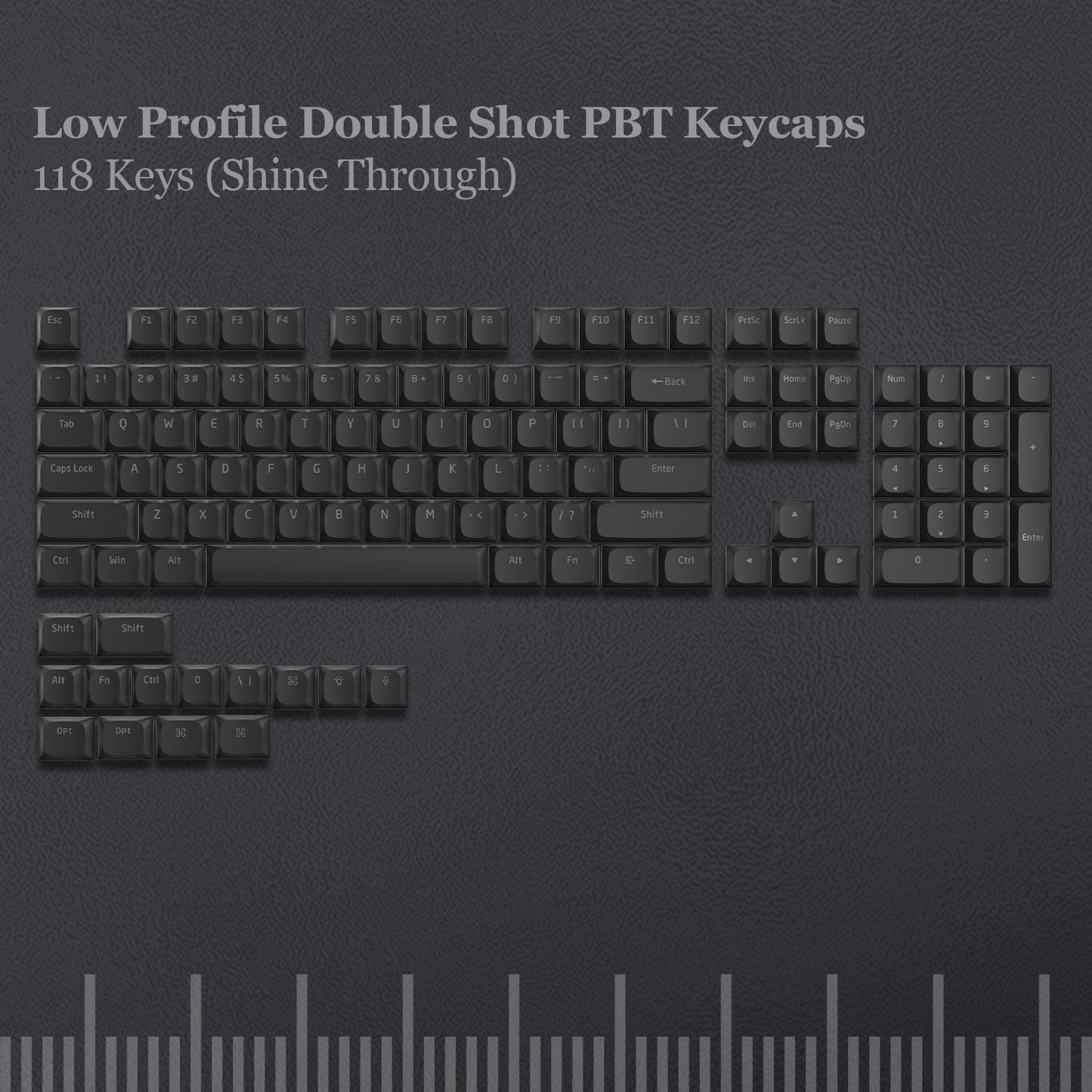 Gradient Purple Low Profile Keycaps