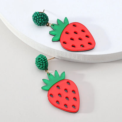Acrylic Fruit Big Earrings