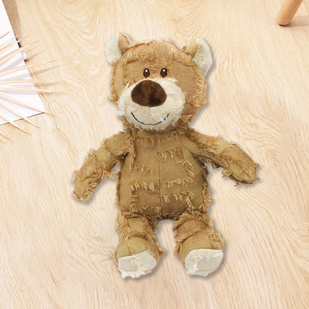 Bear Shape Squeaky Plush Dog Toy
