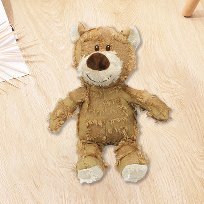 Bear Shape Squeaky Plush Dog Toy