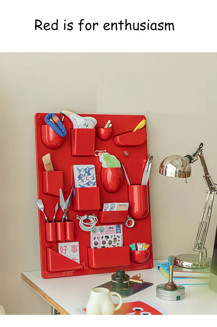 Wall-Mounted Modular Storage Organiser Board