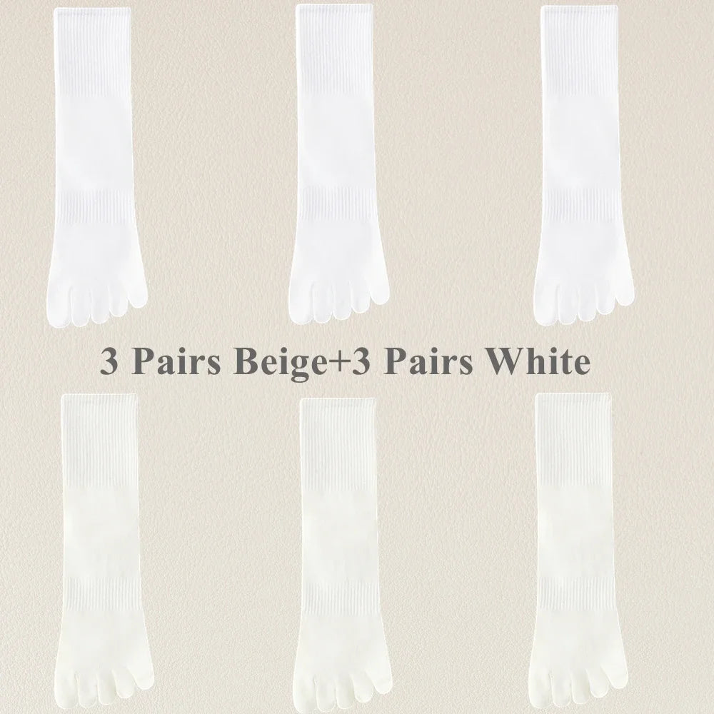 Men’s Cotton Toe Socks 6 Pairs