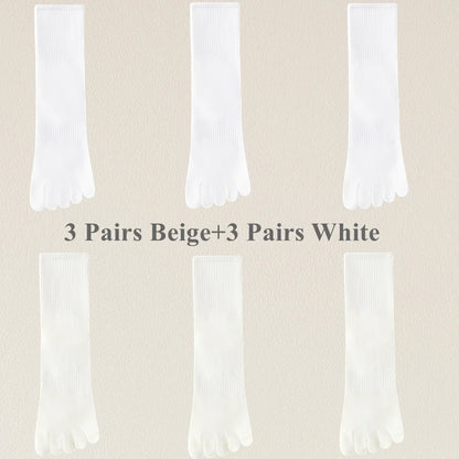 Men’s Cotton Toe Socks 6 Pairs