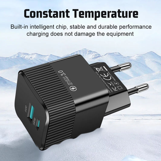 USB-C PD 25W Fast Travel Charger