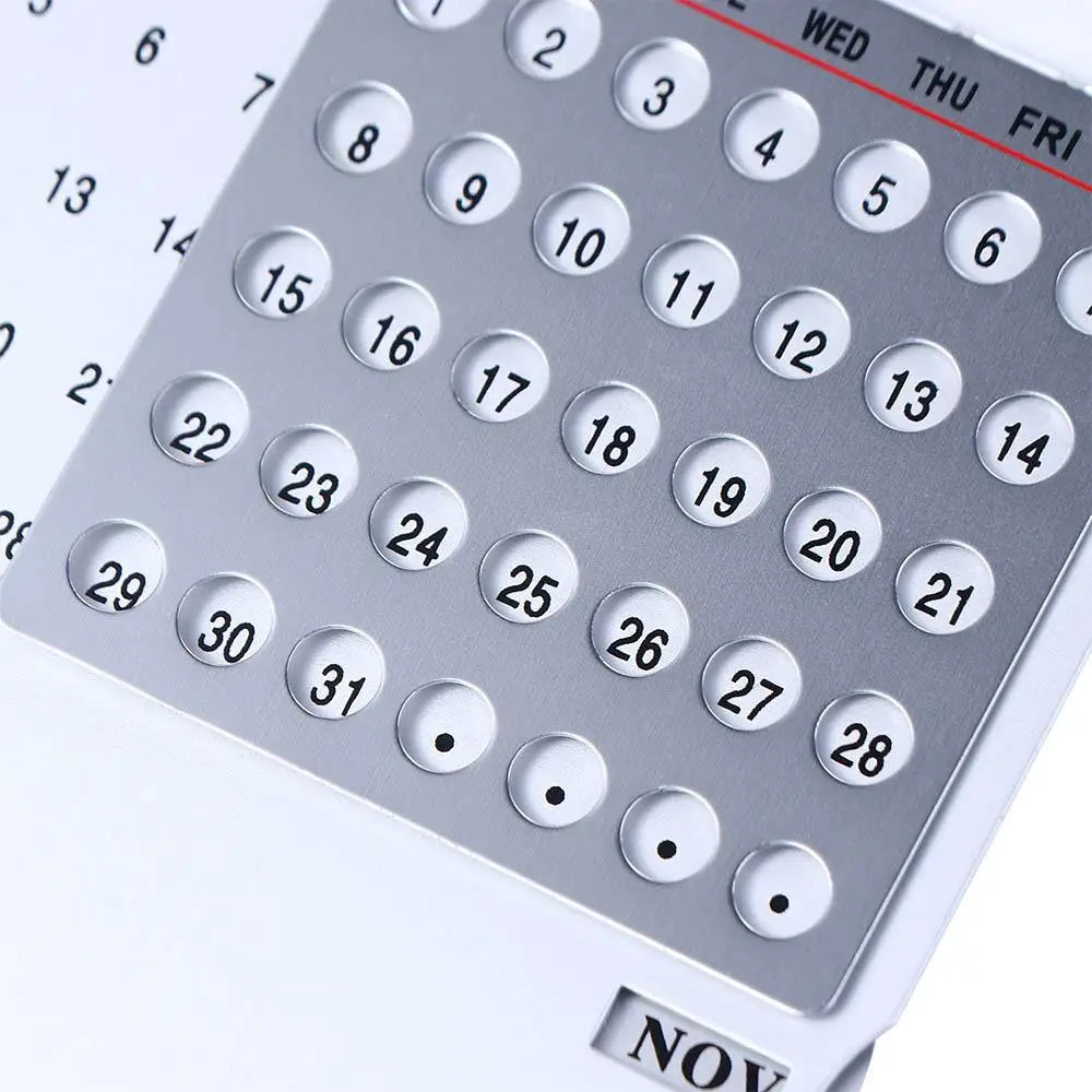 Aluminium Perpetual Desk Calendar