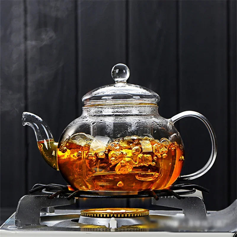 High Borosilicate Glass Teapot with Built-In Filter
