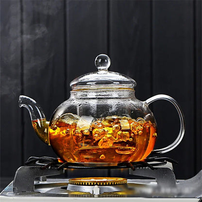 High Borosilicate Glass Teapot with Built-In Filter